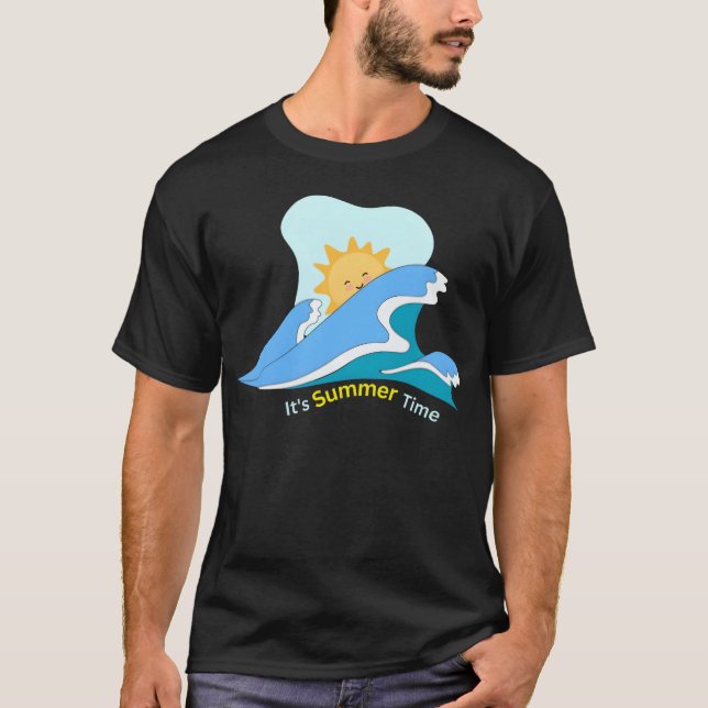 Camiseta Novo amigo de design de verão (Frente)