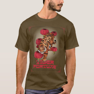 Camiseta Novo Ano Lunar Chinês do Tigre Zodiac