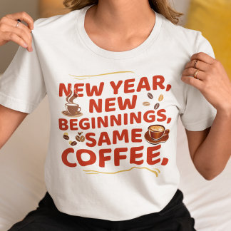 Camiseta Novo Ano Novas Fontes Mesmo Café
