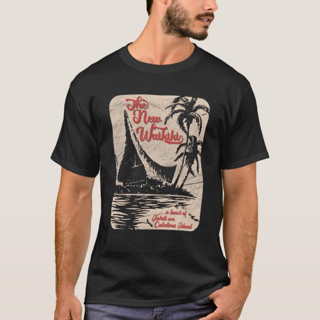 Camiseta Novo Bar Waikiki Tiki Estilo Havaiano Retro 50 Sty (Frente)