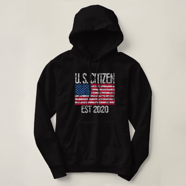 Camiseta Novo cidadão americano Est 2020 Imigrante cidadão  (Frente do Design)