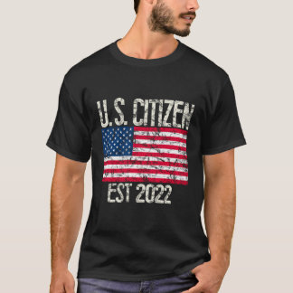 Camiseta Novo cidadão americano Est 2022 cidadão imigrante 