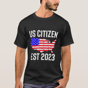 Camiseta Novo cidadão americano Est 2023 cidadão imigrante