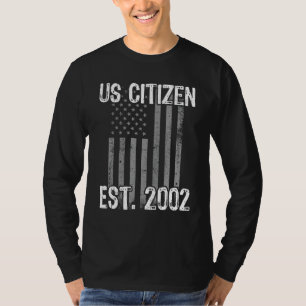 Camiseta Novo cidadão americano no leste de 2002 cidadão im
