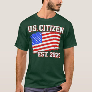 Camiseta Novo cidadão norte-americano 2023 para a cidadania