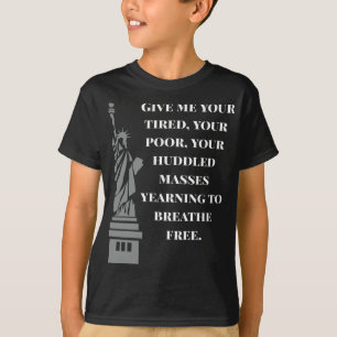 Camiseta Novo Colosso EUA Estátua da Liberdade Anti-racismo