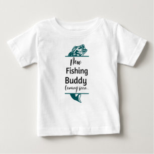 Camiseta Novo companheiro de pesca chegando em breve.