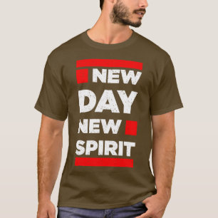 Camiseta Novo Dia Novo Espírito Inspiração Motivacional Cit