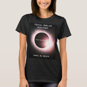 Camiseta NOVO eclipse solar total HAMPSHIRE 8 de abril de 2