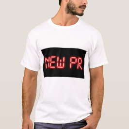 Camiseta Novo Efeito Digital Neon Vermelho de Milestone de 