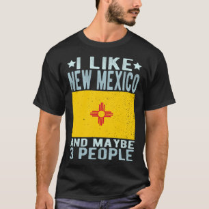 Camiseta Novo Estado de bandeira do México Eu gosto do Novo