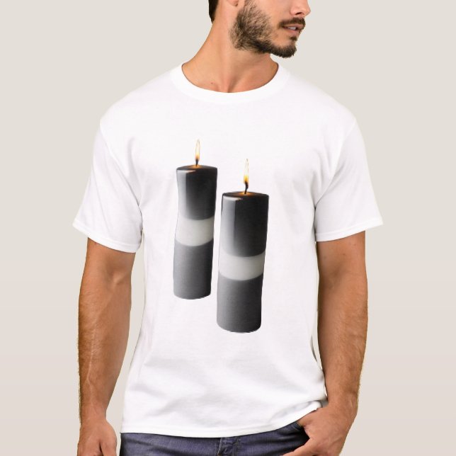 Camiseta Novo estilo Lâmpada de velas (Frente)