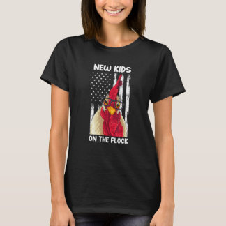 Camiseta Novo Garoto No Rebanho Usa Fazenda de Frango Crian