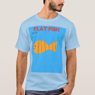 Camiseta (Novo)Gato gordo de design de peixe plano novo ami