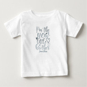 Camiseta Novo Irmão Novo Personalizado Azul