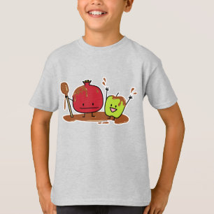 Camiseta Novo judaico do mel da romã da maçã de Rosh