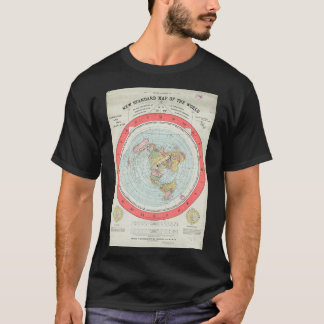 Camiseta Novo Mapa Padrão do Mundo do Gleasonx27s
