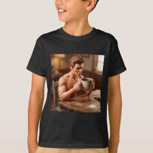Camiseta Novo meme engraçado de boneco masculino angustiado