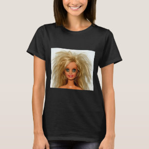 Camiseta Novo meme engraçado de rosto de boneca loira angus