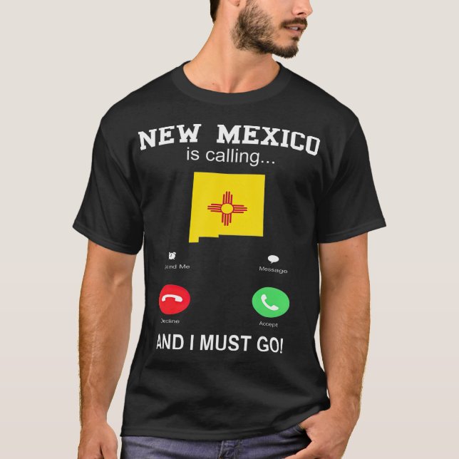 Camiseta Novo México chama mulheres engraçadas de telefone (Frente)