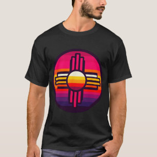 Camiseta Novo México Estado Zia Vintage Retro-moderno Símbo