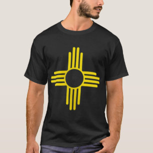 Camiseta Novo México Símbolo Sun Zia Pocket Design Amarelo