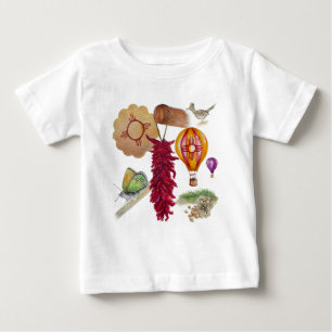Camiseta Novo México Vermelho Chile Pinõn Zia Balão de Ar Q