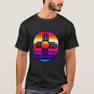 Camiseta Novo México Zia Vintage Retro Moderno Zia Symb