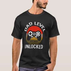 Camiseta Novo Nível de Papai Desbloqueado 2025 Subiu Para P