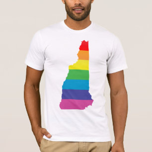 Camiseta novo orgulho de hampshire. listrado.