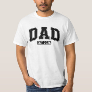 Camiseta Novo Pai 2026 Papai 2026 Pai 2026 Pai Est. 2026 