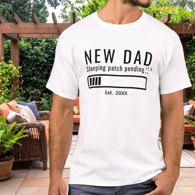 Camiseta Novo Pai Adormecido Patch Bold Tipografia (Criador carregado)