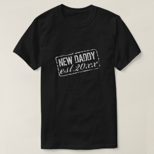 Camiseta Novo Pai com carimbo vintage criado em 2021
