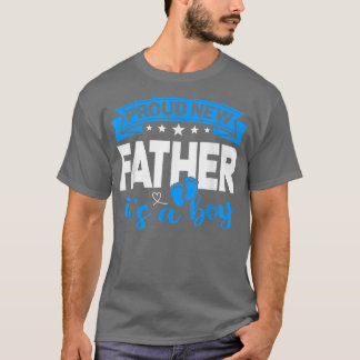 Camiseta Novo Pai Orgulhoso É Um Menino Sexo Revelem Mulher