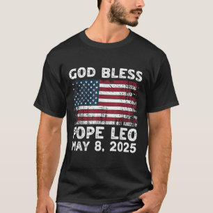 Camiseta Novo Papa Leão Deus abençoe Americano Papa Leo Ame