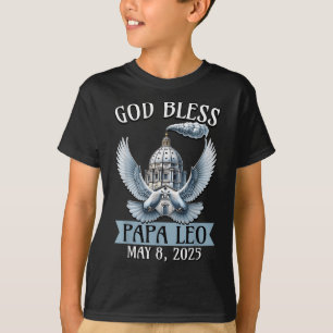Camiseta Novo Papa Leo 2025 Deus abençoe Papa Leo