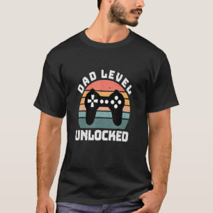 Camiseta Novo papai De Jogador De Jogo Desbloqueado No Níve