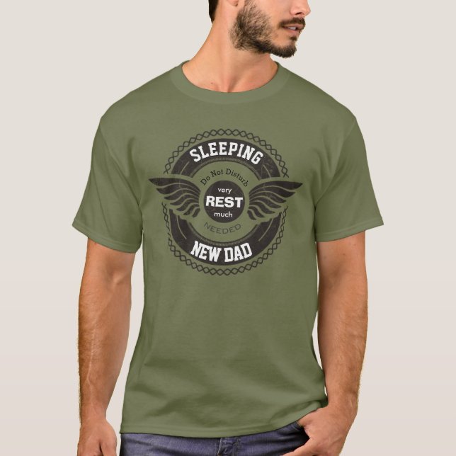 Camiseta Novo papai DE SLEEPING Personalizado (Frente)