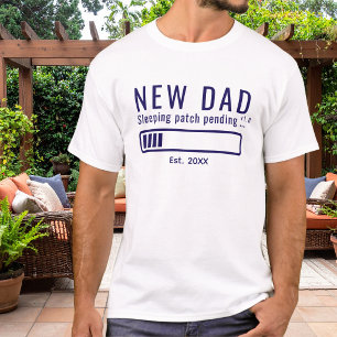Camiseta Novo Papai Dormindo Patch Negrito Tipografia