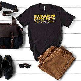 Camiseta Novo papai Gift Ironic Slogan - letra amarela