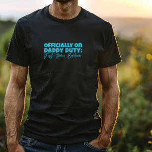 Camiseta Novo papai Gift Ironic Slogan - letra azul