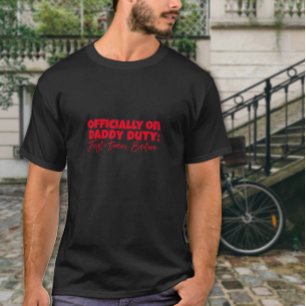 Camiseta Novo papai Gift Ironic Slogan - Letra vermelha