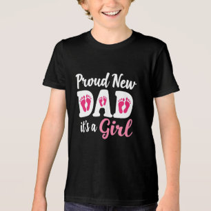 Camiseta Novo papai Orgulhoso É Pai de ser uma garota