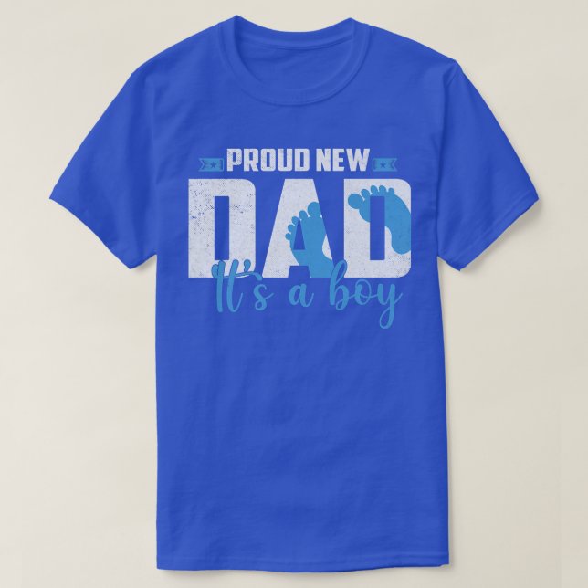 Camiseta Novo papai Orgulhoso É Um Menino Gênero De Gravide (Frente do Design)