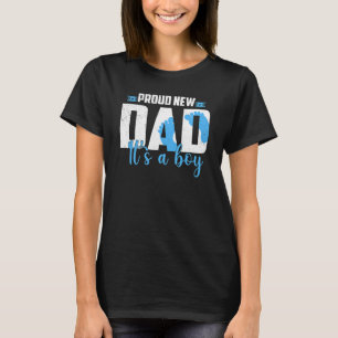 Camiseta Novo papai Orgulhoso É Um Menino Gênero De Gravide
