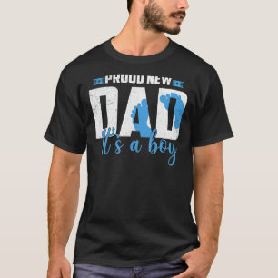 Camiseta Novo papai Orgulhoso É Um Menino Gênero De Gravide