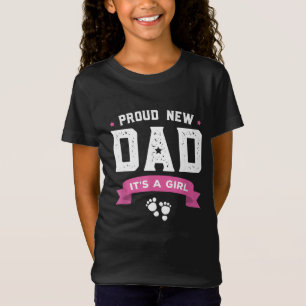 Camiseta Novo papai Orgulhoso é uma garota corcunda dotada 