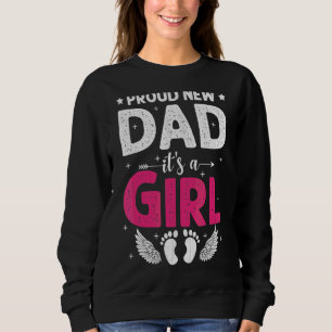 Camiseta Novo papai Orgulhoso É Uma Garota Promovida Ao Pai