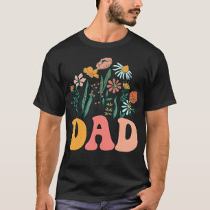 Camiseta Novo papai Wildflower Primeiro Chá de fraldas de A