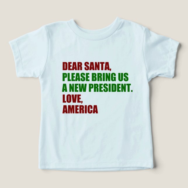 Camiseta Novo Presidente Político Engraçado para o Natal (Design frontal)